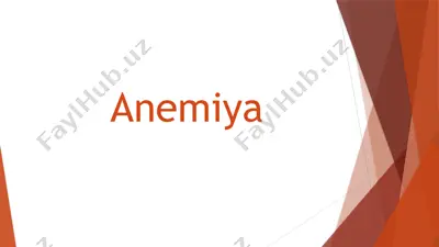 anemiya 2 (анемия) — PPTX