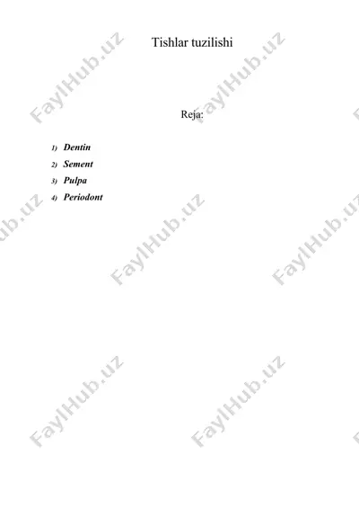 tishlar tuzilishi — DOC