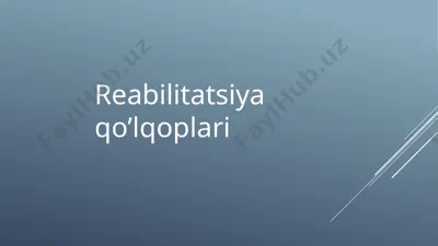 reabilitatsiya qo’lqoplari — PPTX