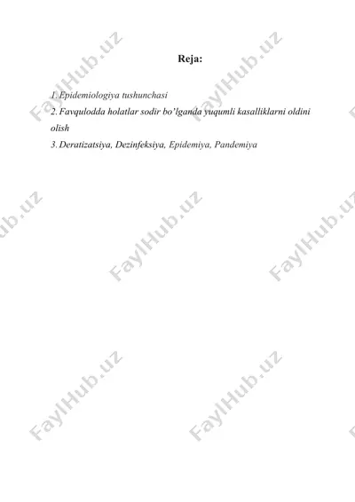 epidemiologiya — DOCX