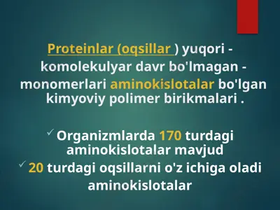 proteinlar — PPTX