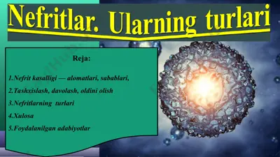 nefritlar. ularning turlari — PPT