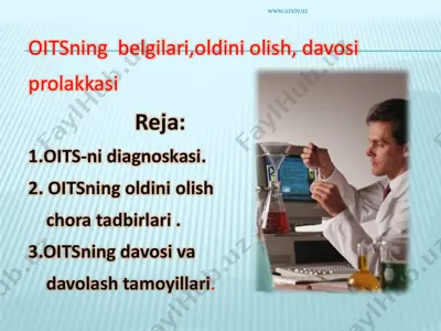oitsning belgilari, oldini olish, davosi profilaktikasi — PPTX