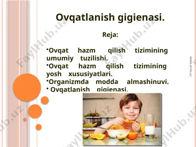 оvqatlanish gigienasi — PPTX