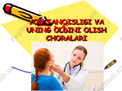 yod tanqisligi va uning oldini olish choralari — PPT