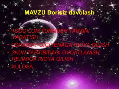 dorisiz davolash — PPT