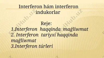 interferon hám interferon indukorlar — PPTX