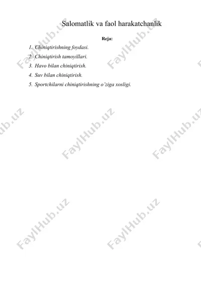 salomatlik va faol harakatchanlik — DOC