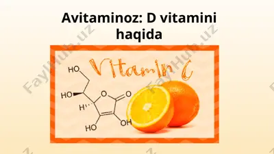 avitaminoz d vitamini haqida — PPT
