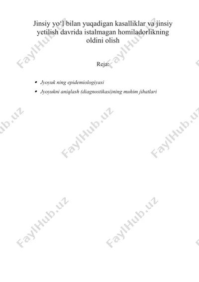 jinsiy yo‘l bilan yuqadigan kasalliklar va jinsiy yetilish davrida istalmagan homiladorlikning oldini olish — ZIP