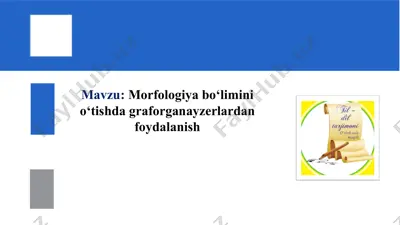 morfologiya bo‘limini o‘tishda graforganayzerlardan foydalanish — PPTX