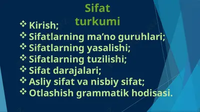 sifat turkumi 2 — PPTX