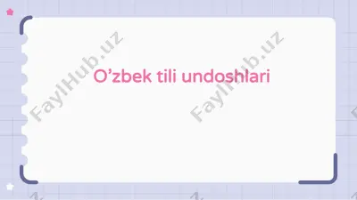 o’zbek tili undoshlari — PPTX