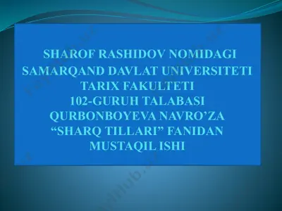 fors tili haqida slayd — PPTX