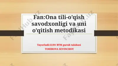 sifat so’z turkumi, leksik grammatik xususiyati — PPTX