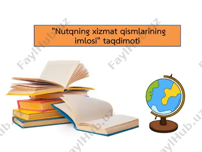 gapning xizmat qismlarining imlosi — PPTX