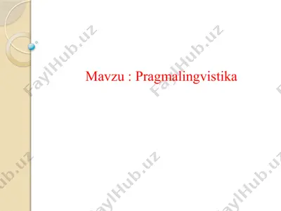 pragmalingvistika — PPTX