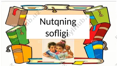 nutqning sofligi 11-sinf — PPTX
