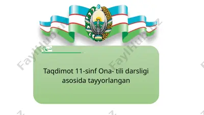 nutq aniqligi 11-sinf — PPTX