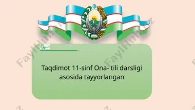 madaniy nutq va uni shakllantiruvchi asosiy sifatlar 11-sinf — PPTX