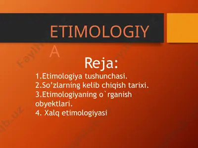 etimologiya — PPTX