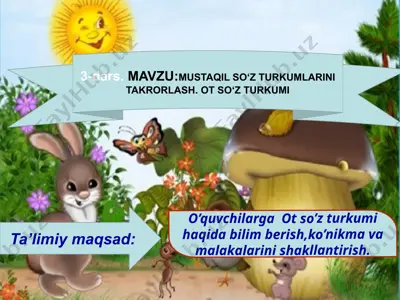 mustaqil so‘z turkumlarini takrorlash. ot so‘z turkumi 5-sinf — PPTX