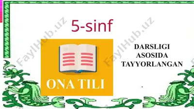 sifat so’z turkumini takrorlash 5-sinf — PPTX