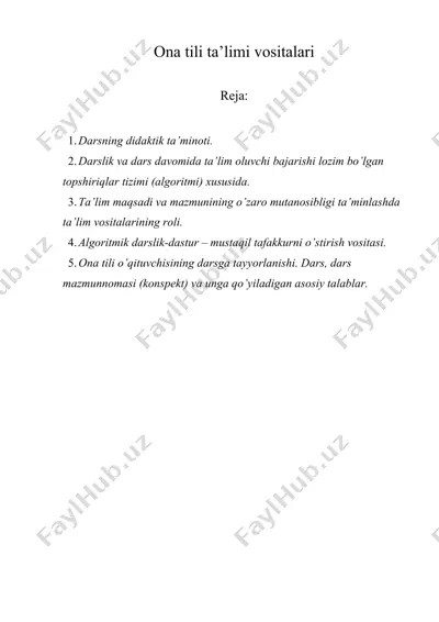 ona tili ta’limi vositalari — DOCX