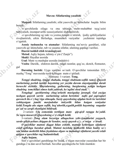 sifatlarning yasalishi — DOC