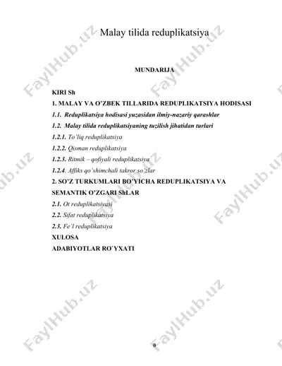 malay tilida reduplikatsiya — DOC
