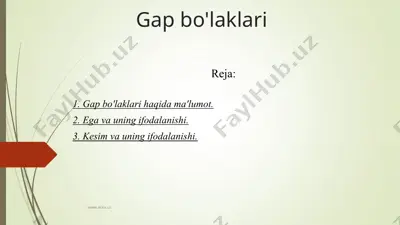 gap bo'laklari — PPT