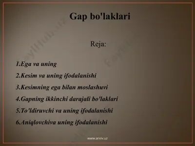 gap bo'laklari — PPT
