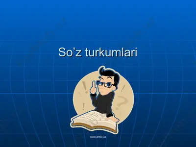 so’z turkumlari — PPT