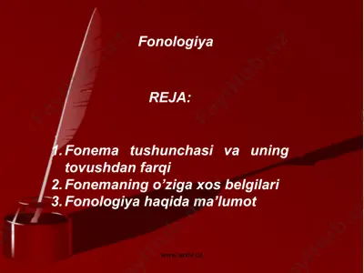 fonologiya — PPT