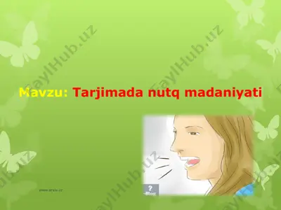 tarjimada nutq madaniyati — PPTX