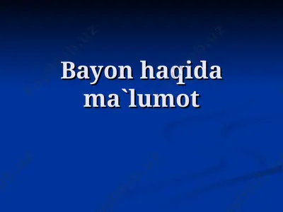 bayon haqida ma`lumot — PPT