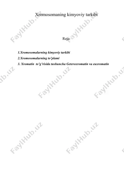 xromosomaning kimyoviy tarkibi — DOC