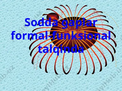 sodda gaplar formal-funksional talqinda — PPT