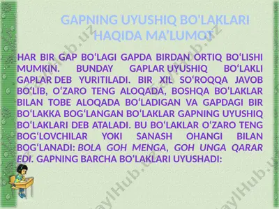 gapning uyushiq bo'laklari — PPTX