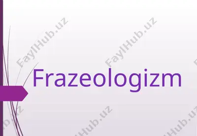 frazeologizm — PPTX