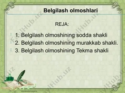 belgilash olmoshlari — PPTX