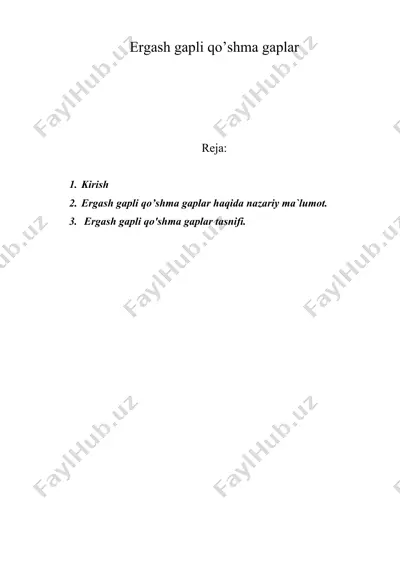 ergash gapli qo’shma gaplar — DOC