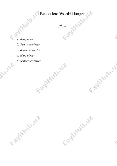 besondere wortbildungen — DOC