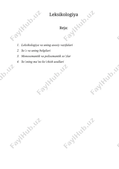 leksikologiya — DOC