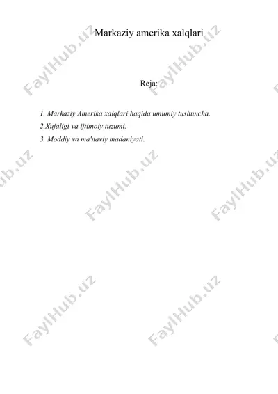 markaziy amerika xalqlari — DOC