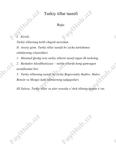 turkiy tillar tasnifi — DOC