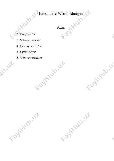 besondere wortbildungen — DOC
