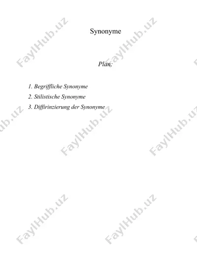synonyme — DOC