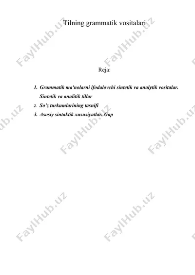tilning grammatik vositalari — DOC