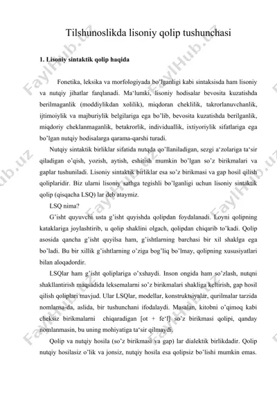 tilshunoslikda lisoniy qolip tushunchasi — DOCX